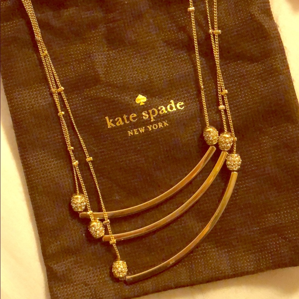 Gold Triple Strand Kate Spade Necklace